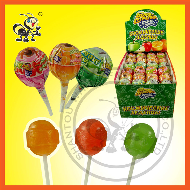 Children Favourtie Strawberry Orange Apple Flavor Lollipop