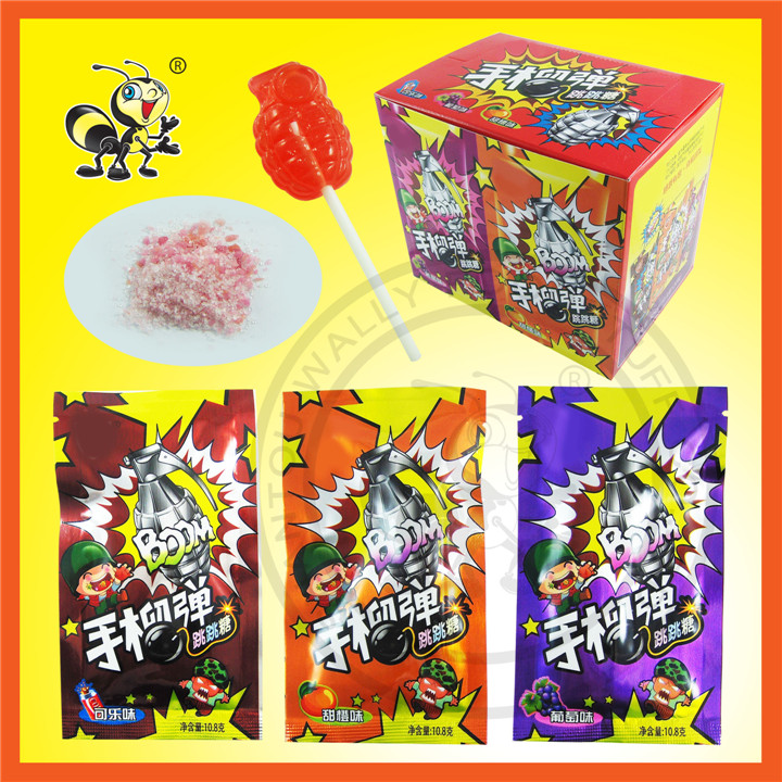 Different Flavor Lollipop With Popping Candy