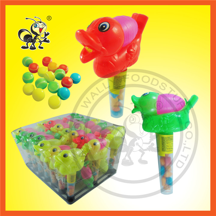 Duck Shape Water Gun With Bubble Candy Toy Candy