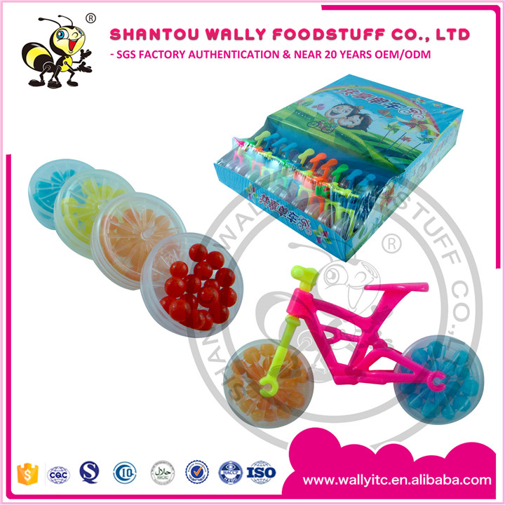 Color Sharing Bikes With Round Beads Candy Toy Candy