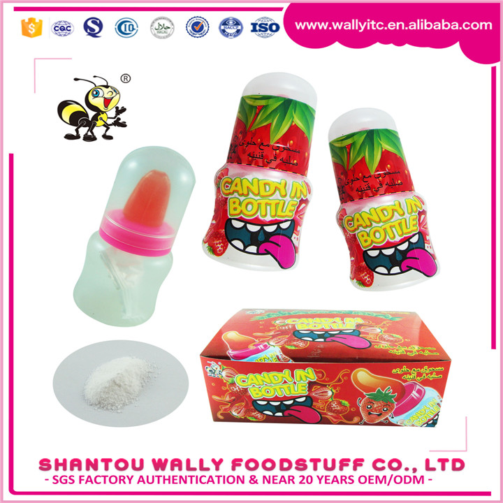 Strawberry Flavor Tongue Hard Candy With Sour Fruity Powder C