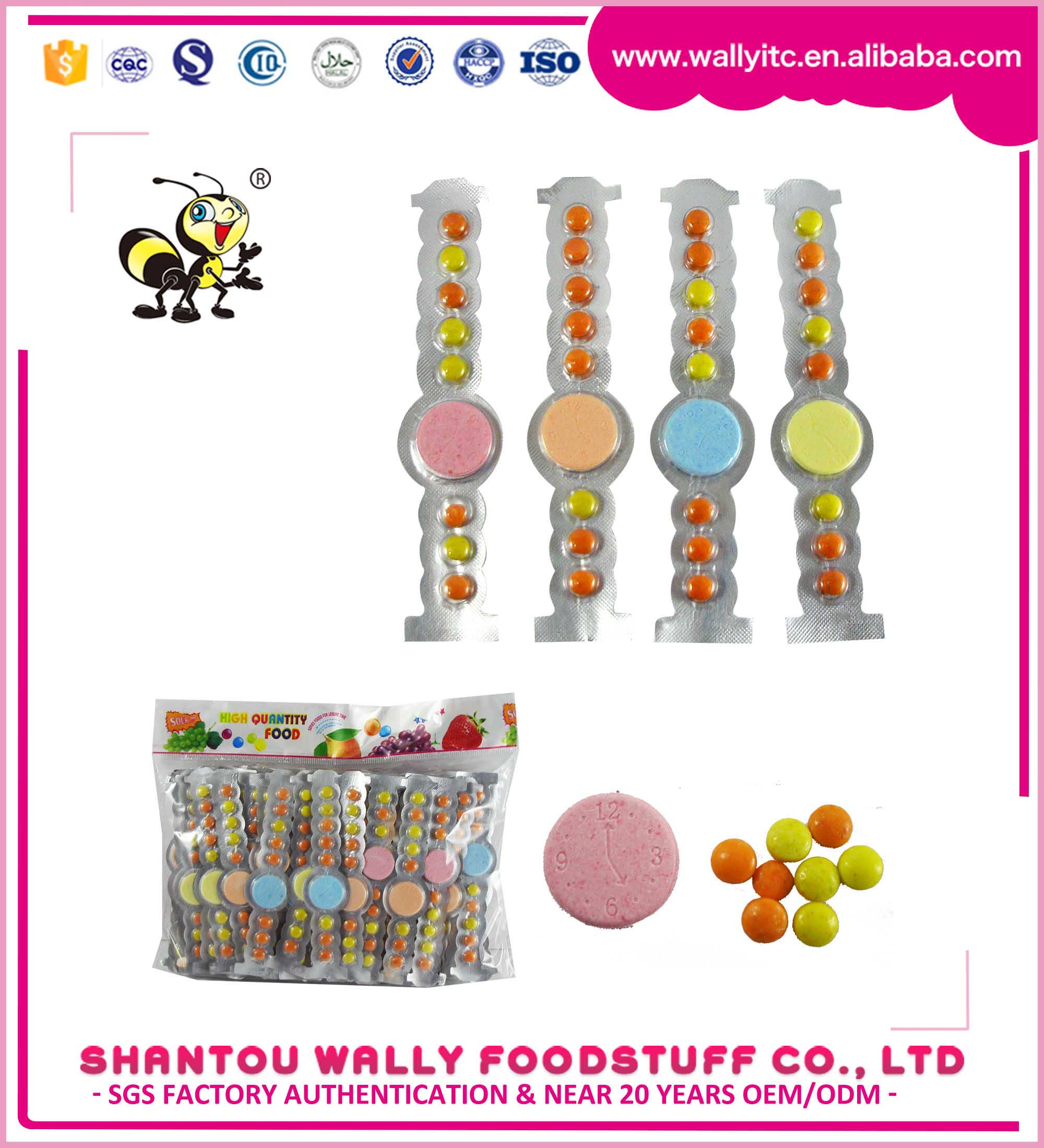 Watch Shape Package With Fruity Flavour Compressed Candy