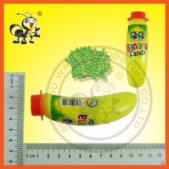 Funny Banana Shape Toy With Ball Fruity Candy
