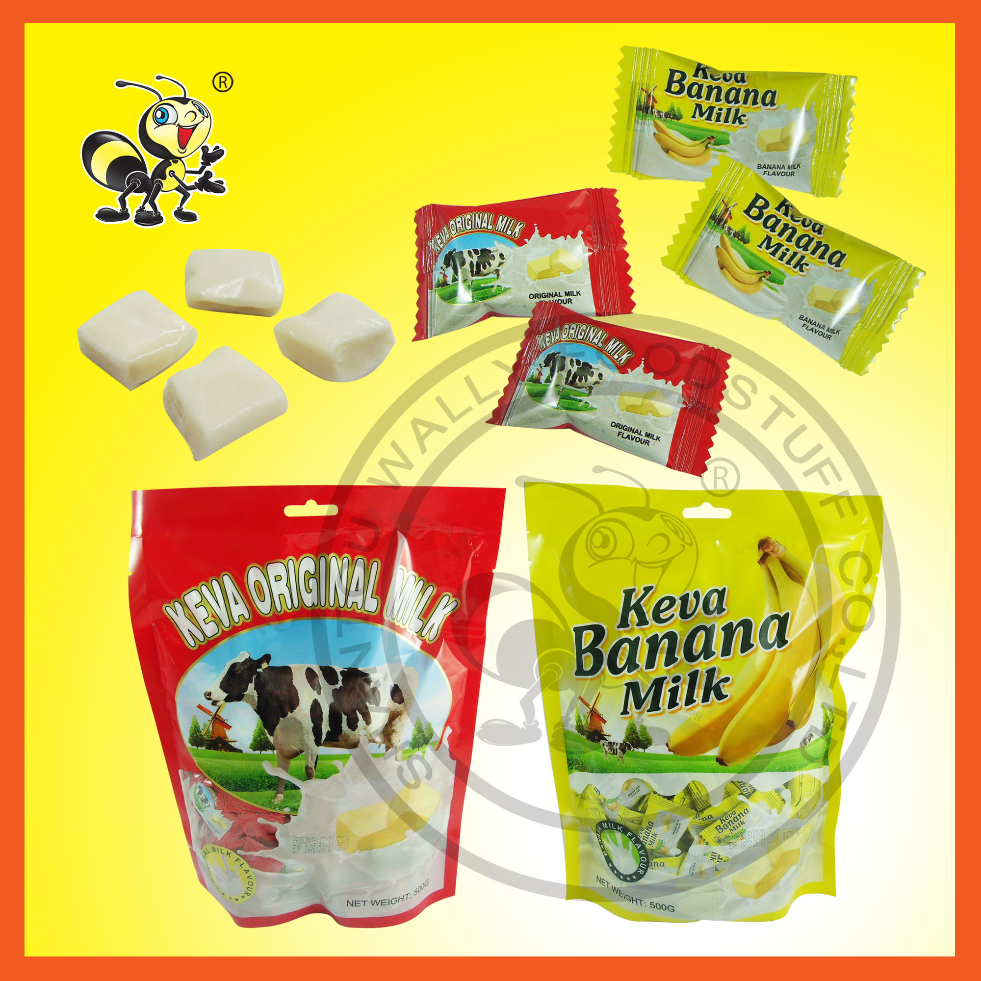 Original Milk/Banana Flavour Chewy Candy-Africa Hot Selling C